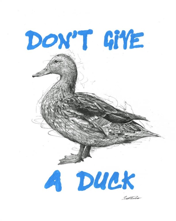 Scott Tetlow — Don't Give A Duck - Miniature (mounted)