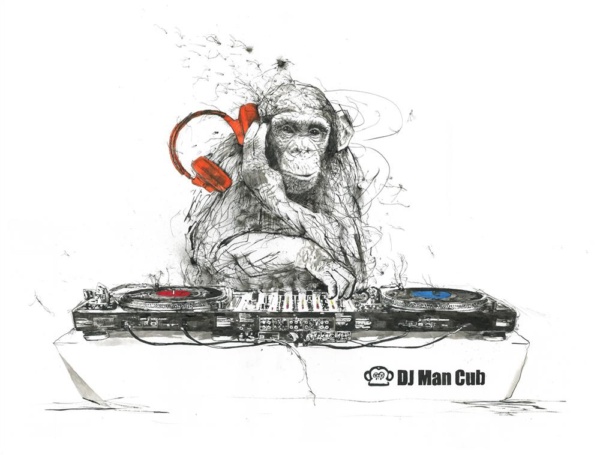 Scott Tetlow — DJ Man Cub - Miniature (mounted)