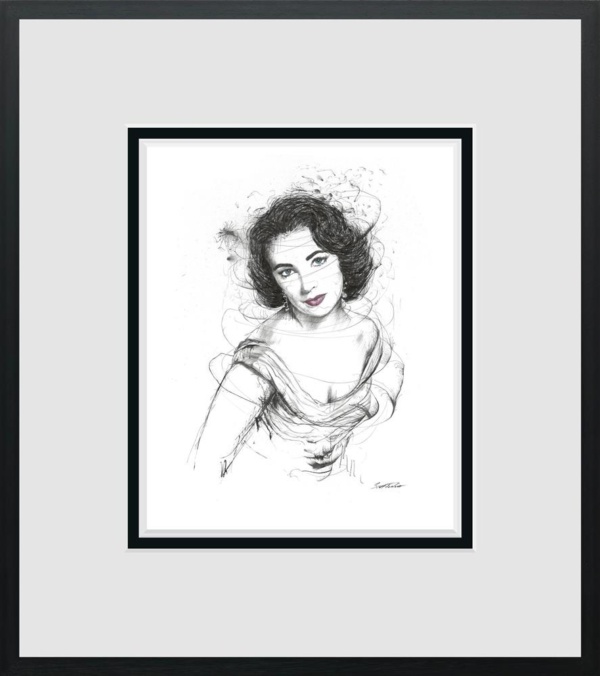 Scott Tetlow — Elizabeth Taylor - Miniature (framed)