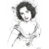 Scott Tetlow — Elizabeth Taylor - Miniature (mounted)