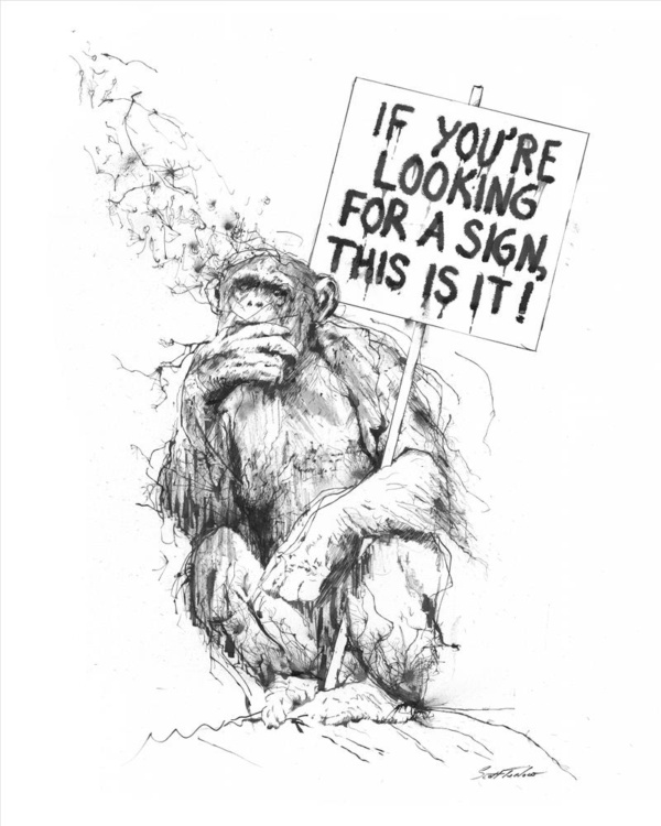 Scott Tetlow — If You're Looking For A Sign - Miniature (mounted)