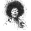 Scott Tetlow — Jimi Hendrix II (mounted)