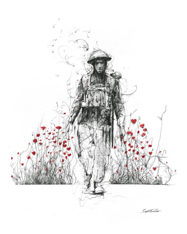 Scott Tetlow — Lest We Forget - Miniature (mounted)