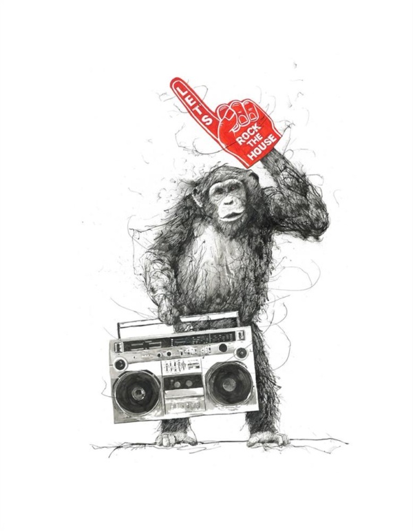 Scott Tetlow — Let's Rock The House - Miniature (mounted)