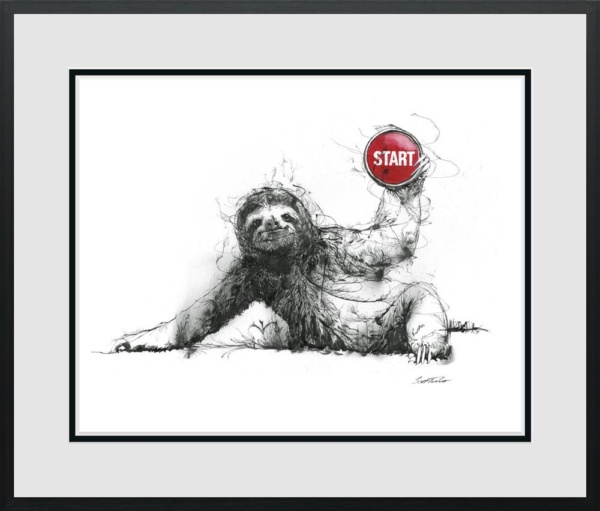 Scott Tetlow — Sloth Start (framed)