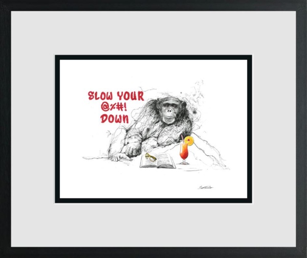 Scott Tetlow — Slow Your @%_! - Miniature (framed)