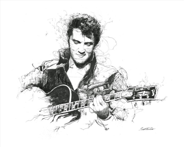 Scott Tetlow — The King Of Rock & Roll - Miniature (mounted)