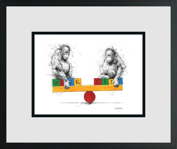 Scott Tetlow — Work Life Balance! - Miniature (framed)