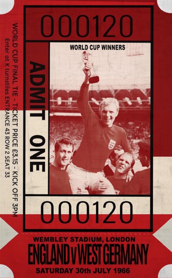 Linda Charles — Admit One - World Cup Winners (unframed)