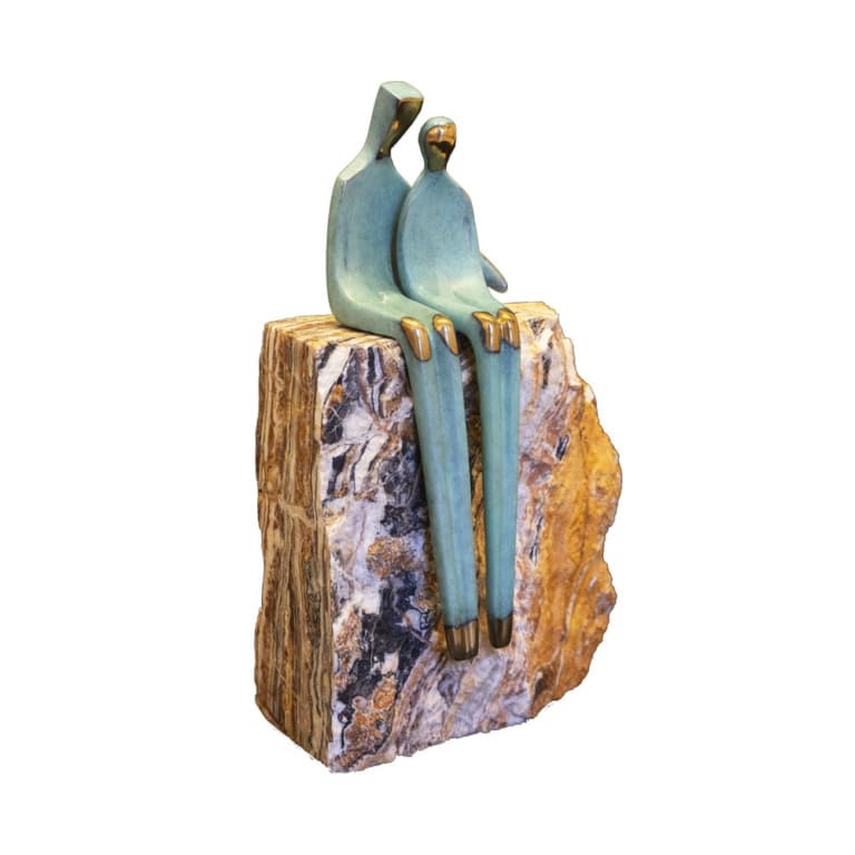 Close To Me on Travertine by Yenny Cocq