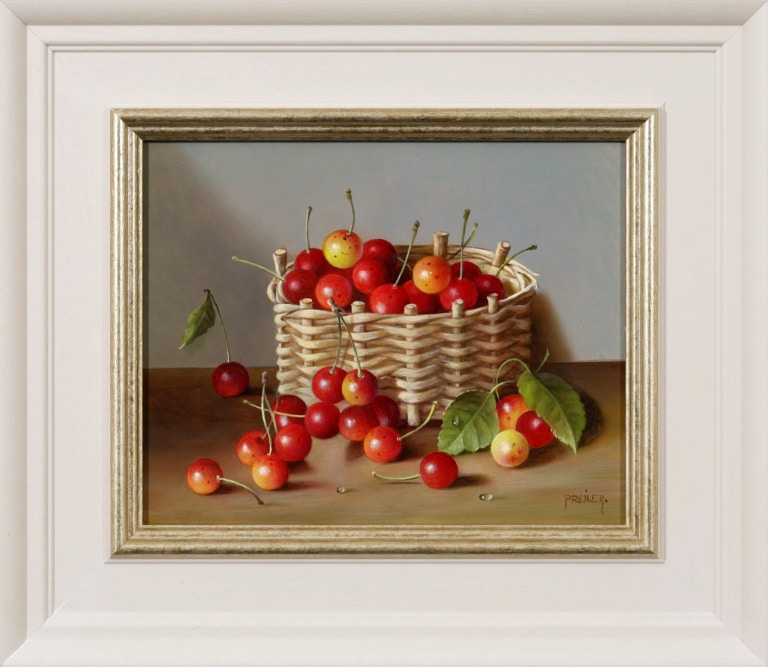 Cherries In Basket by Zoltan Preiner