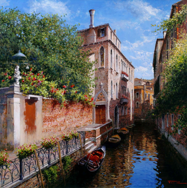 Raffaele Fiore — Sunlit Path Venice (view 2)