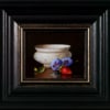Ronald Berger — Plums & Strawberry In Porcelain Bowl