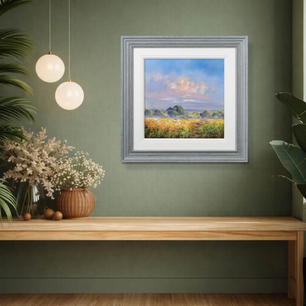 Pink Blue Sky by Allan Morgan, original painting