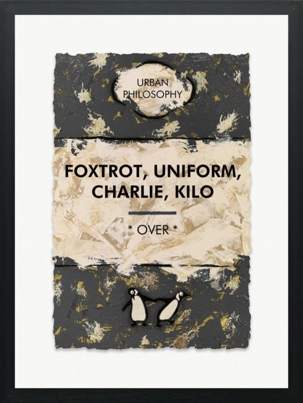 Hue Folk — Foxtrot, Uniform, Charlie, Kilo - Golf Leaf (framed)